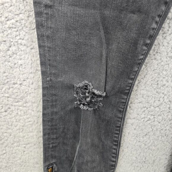 MOTHER Jeans Women's The Looker Zip Fray Dye Faded Black Size 26 - Picture 6 of 16